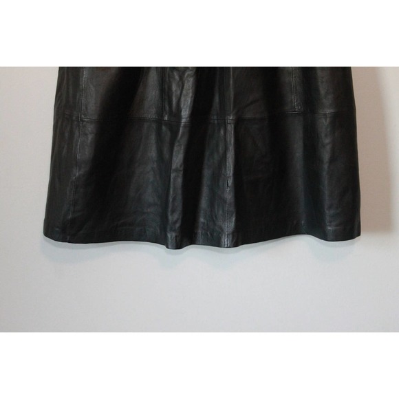 NWT Bod & Christensen Soft Leather Sissy Midi Skirt Black Women's Size 12 H14127 - Picture 4 of 12